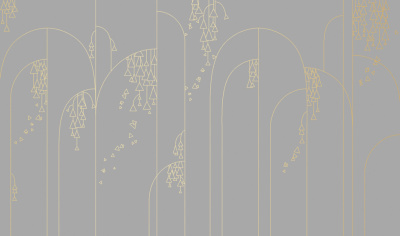 Фреска на флизелиновой основе с покрытием водно-дисперсионной краской. Роспись изображения выполняется золотым, серебрянным или платиновым пигментами