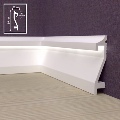 Плинтус 1 UHD 32/100L под LED подсветку