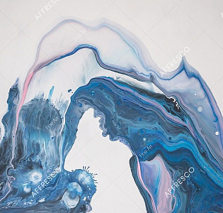 Affresco Fine Art RE823-COL1 для гостиной для кабинета для комнаты белый синий
