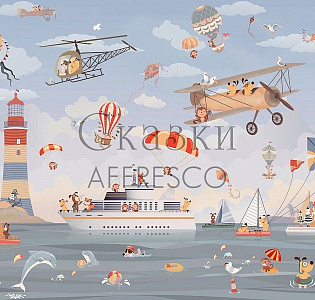 Affresco Сказки Affresco ZK640-COL4 для детской сиреневый фиолетовый