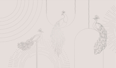 Фреска на флизелиновой основе с покрытием водно-дисперсионной краской. Роспись изображения выполняется золотым, серебрянным или платиновым пигментами