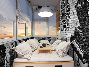 La Stanza Фрески и фотопанно 980096 для кабинета для загородного дома для комнаты для прихожей черно-белый