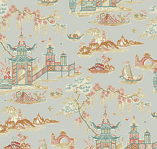 York Waverly Classics II WC7550 для спальни для гостиной для загородного дома для комнаты светло-серый