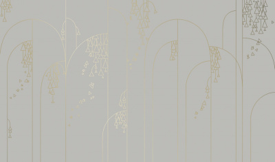 Фреска на флизелиновой основе с покрытием водно-дисперсионной краской. Роспись изображения выполняется золотым, серебрянным или платиновым пигментами