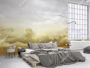 Affresco Fine Art RE901-COL1 для кабинета для комнаты для прихожей серый светло-серый желтый синий