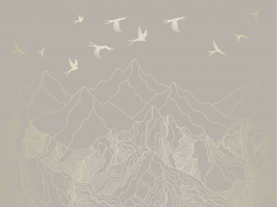 Фреска на флизелиновой основе с покрытием водно-дисперсионной краской. Роспись изображения выполняется золотым, серебрянным или платиновым пигментами