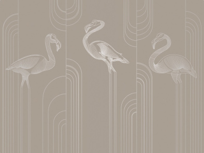 Фреска на флизелиновой основе с покрытием водно-дисперсионной краской. Роспись изображения выполняется золотым, серебрянным или платиновым пигментами