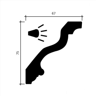 Карниз 1.50.216 для скрытого освещения