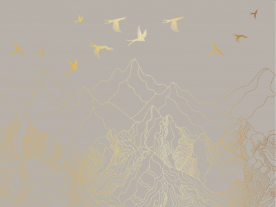 Фреска на флизелиновой основе с покрытием водно-дисперсионной краской. Роспись изображения выполняется золотым, серебрянным или платиновым пигментами