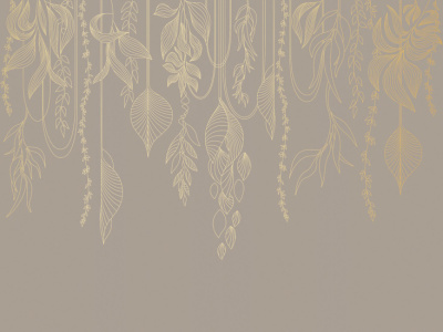 Фреска на флизелиновой основе с покрытием водно-дисперсионной краской. Роспись изображения выполняется золотым, серебрянным или платиновым пигментами