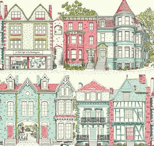 York Ashford Toiles II AF1910 для кабинета для комнаты розовый