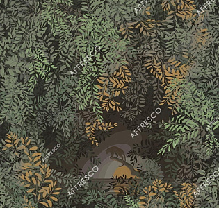Affresco Fantasy AF2184-COL3 для спальни для гостиной для загородного дома для комнаты коричневый песочный зеленый