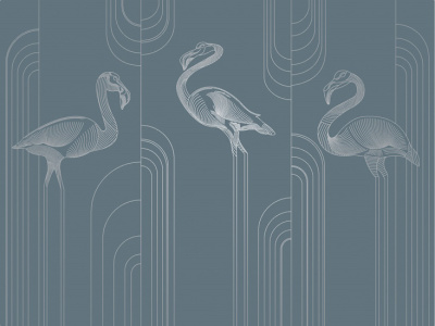 Фреска на флизелиновой основе с покрытием водно-дисперсионной краской. Роспись изображения выполняется золотым, серебрянным или платиновым пигментами