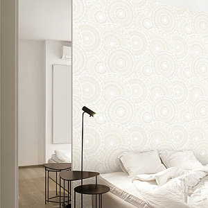 Andrea Rossi Nisida 54325-1 для кухни для спальни для гостиной для кабинета для загородного дома для комнаты для прихожей светло-серый кремовый золотой разноцветный
