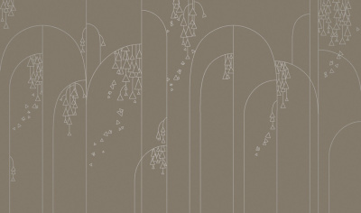 Фреска на флизелиновой основе с покрытием водно-дисперсионной краской. Роспись изображения выполняется золотым, серебрянным или платиновым пигментами