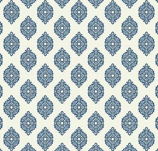 York Waverly Small Prints WP2479 для спальни для гостиной для загородного дома для комнаты голубой