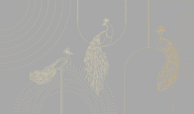 Фреска на флизелиновой основе с покрытием водно-дисперсионной краской. Роспись изображения выполняется золотым, серебрянным или платиновым пигментами