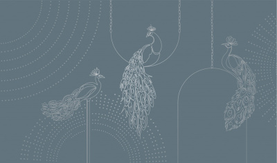 Фреска на флизелиновой основе с покрытием водно-дисперсионной краской. Роспись изображения выполняется золотым, серебрянным или платиновым пигментами