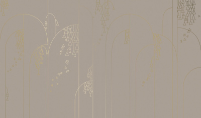 Фреска на флизелиновой основе с покрытием водно-дисперсионной краской. Роспись изображения выполняется золотым, серебрянным или платиновым пигментами