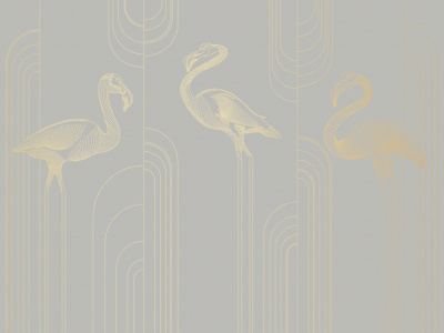 Фреска на флизелиновой основе с покрытием водно-дисперсионной краской. Роспись изображения выполняется золотым, серебрянным или платиновым пигментами