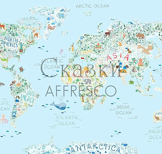 Affresco Сказки Affresco ZK627-COL4 для детской голубой