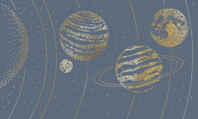 Фреска на флизелиновой основе с покрытием водно-дисперсионной краской. Роспись изображения выполняется золотым, серебрянным или платиновым пигментами