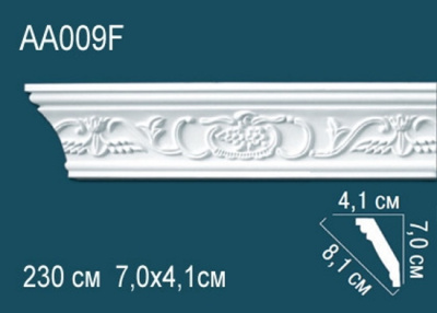 Карниз AA009F гибкий, можно использовать для скрытого освещения
