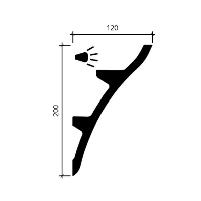 Карниз 1.50.624 гибкий для скрытого освещения