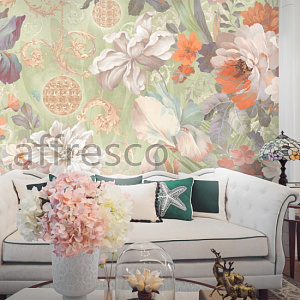 Affresco Exclusive AB309-COL4 для спальни для гостиной для загородного дома для комнаты зеленый разноцветный