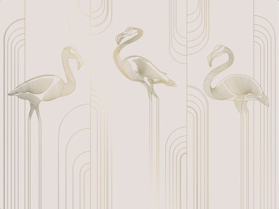 Фреска на флизелиновой основе с покрытием водно-дисперсионной краской. Роспись изображения выполняется золотым, серебрянным или платиновым пигментами