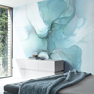 Affresco Fluid AF2075-COL2 для спальни для гостиной для кабинета для загородного дома для комнаты белый голубой