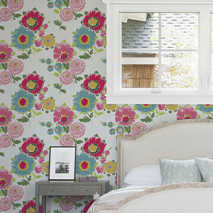 Aura Happy FD26326 для спальни для гостиной для загородного дома для комнаты персиковый красный бирюзовый разноцветный