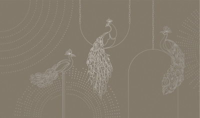 Фреска на флизелиновой основе с покрытием водно-дисперсионной краской. Роспись изображения выполняется золотым, серебрянным или платиновым пигментами