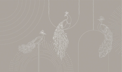 Фреска на флизелиновой основе с покрытием водно-дисперсионной краской. Роспись изображения выполняется золотым, серебрянным или платиновым пигментами