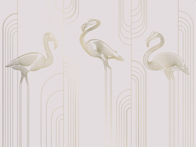 Фреска на флизелиновой основе с покрытием водно-дисперсионной краской. Роспись изображения выполняется золотым, серебрянным или платиновым пигментами