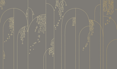 Фреска на флизелиновой основе с покрытием водно-дисперсионной краской. Роспись изображения выполняется золотым, серебрянным или платиновым пигментами