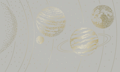 Фреска на флизелиновой основе с покрытием водно-дисперсионной краской. Роспись изображения выполняется золотым, серебрянным или платиновым пигментами