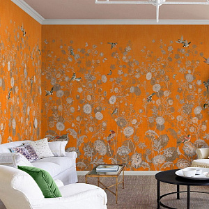 Affresco Vesna AB136-COL1 для спальни для гостиной для загородного дома для комнаты серый оранжевый