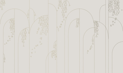 Фреска на флизелиновой основе с покрытием водно-дисперсионной краской. Роспись изображения выполняется золотым, серебрянным или платиновым пигментами