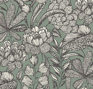 Rasch Lirico 555356 для кухни для спальни для гостиной для загородного дома для комнаты зеленый