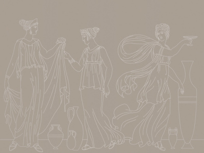 Фреска на флизелиновой основе с покрытием водно-дисперсионной краской. Роспись изображения выполняется золотым, серебрянным или платиновым пигментами