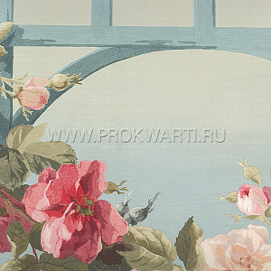 KT Exclusive English Rose EN11052B для спальни для гостиной для загородного дома для комнаты голубой