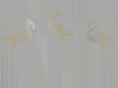 Фреска на флизелиновой основе с покрытием водно-дисперсионной краской. Роспись изображения выполняется золотым, серебрянным или платиновым пигментами