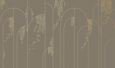 Фреска на флизелиновой основе с покрытием водно-дисперсионной краской. Роспись изображения выполняется золотым, серебрянным или платиновым пигментами