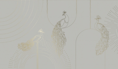 Фреска на флизелиновой основе с покрытием водно-дисперсионной краской. Роспись изображения выполняется золотым, серебрянным или платиновым пигментами