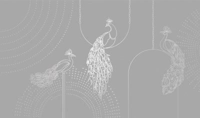 Фреска на флизелиновой основе с покрытием водно-дисперсионной краской. Роспись изображения выполняется золотым, серебрянным или платиновым пигментами