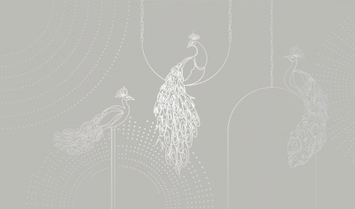 Фреска на флизелиновой основе с покрытием водно-дисперсионной краской. Роспись изображения выполняется золотым, серебрянным или платиновым пигментами