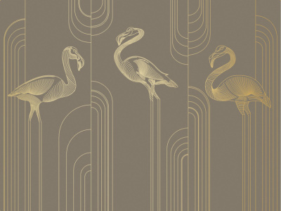 Фреска на флизелиновой основе с покрытием водно-дисперсионной краской. Роспись изображения выполняется золотым, серебрянным или платиновым пигментами