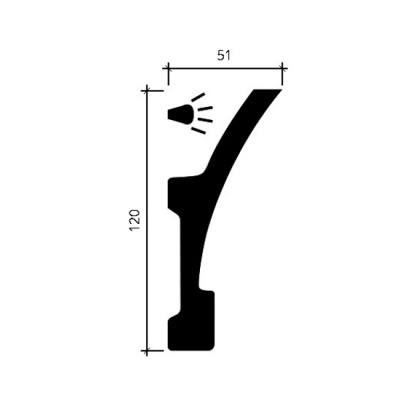 Карниз 1.50.621 для скрытого освещения