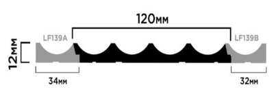 Финишный молдинг LF139B LONG NP для стеновых панелей